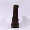 Wonders Lady Platform Block Heel Boot - Brown Suede